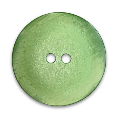 Frosted Pear Sea Glass 2-Hole Plastic Button (Made in Switzerland)