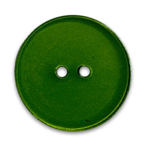 Frosty Shamrock 2-Hole Plastic Button (Made in Italy)