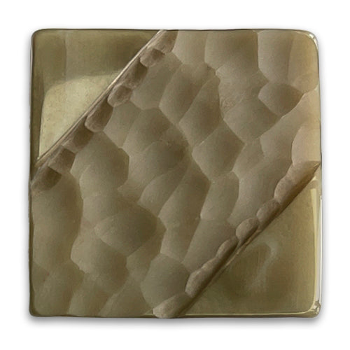 Pale Truffle Praline Square Plastic Button (Made in Italy)