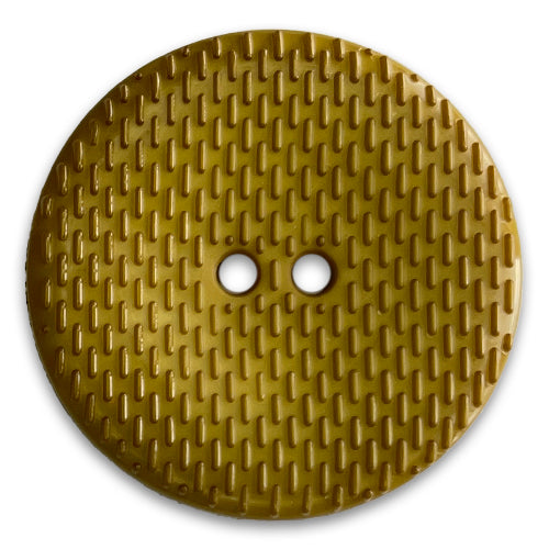 1 1/2" Seed Stitch Dijon Mustard 2-Hole Plastic Button (Made in Germany)