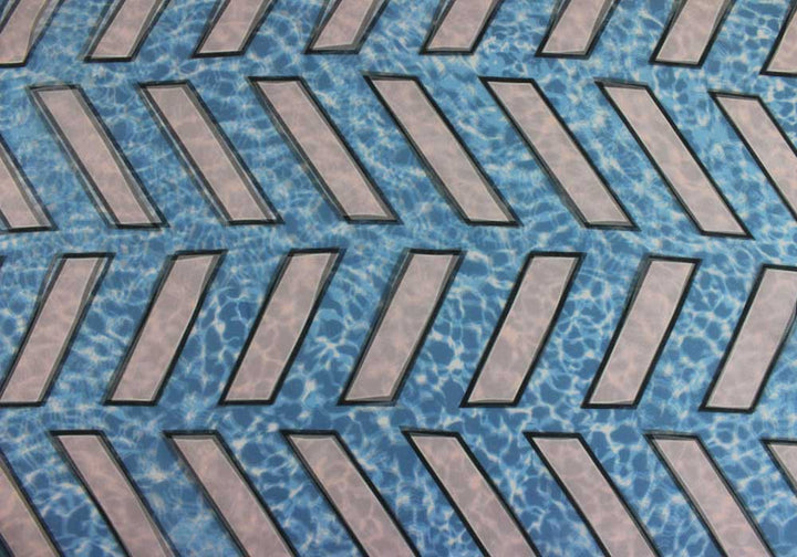 Opening Ceremony Cool Blue Pool Two-Ply Polyester Chiffon Plus