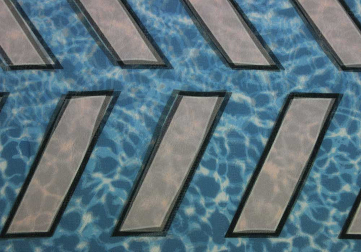 Opening Ceremony Cool Blue Pool Two-Ply Polyester Chiffon Plus