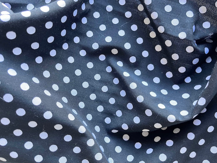 Theory Black & White Dancing Dots Polyester Brocade