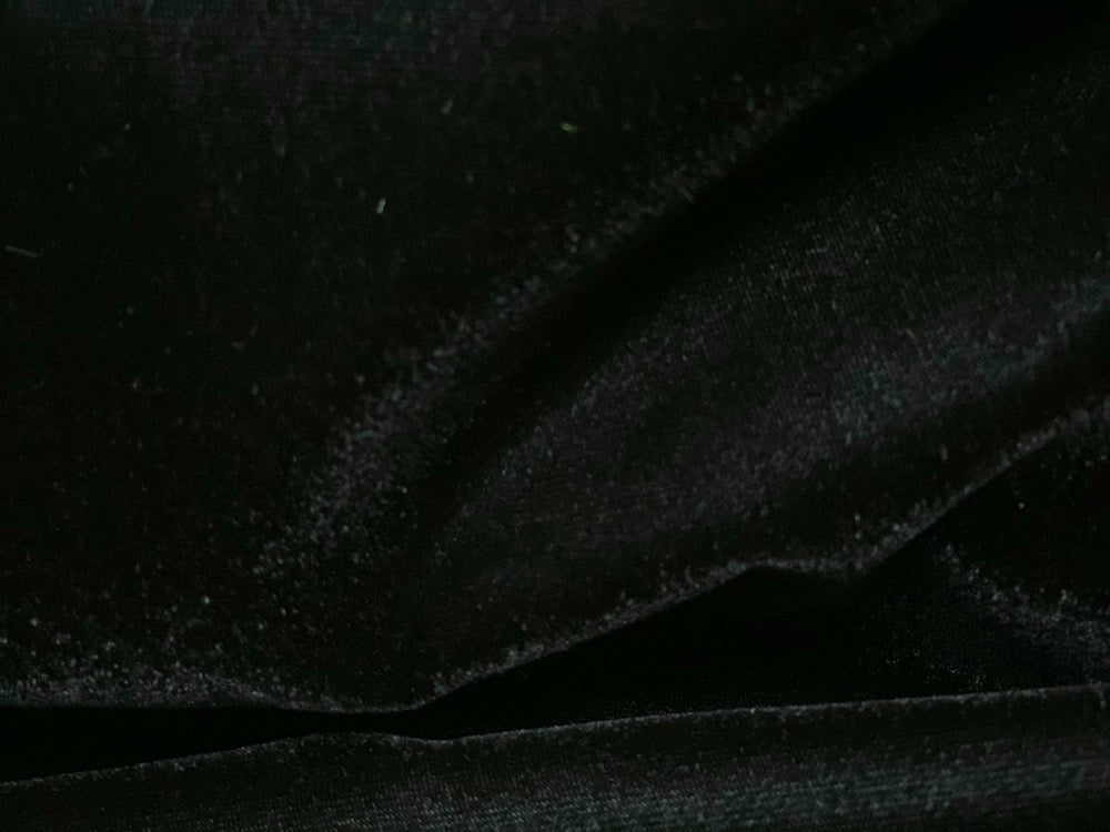 Black Plush Polyester Velvet
