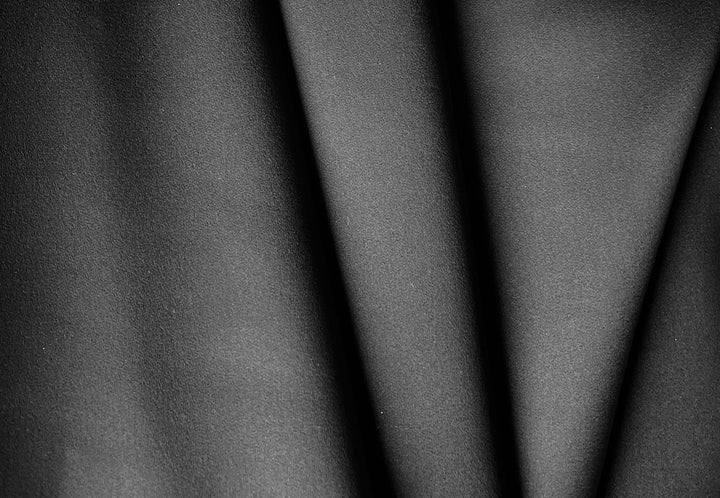 Matte Black Shadows Double-Faced Stretch Poliamide Blend Satin Crepe