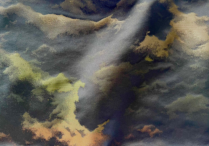 Elegant Moody Mountainscape Polyester Brocade