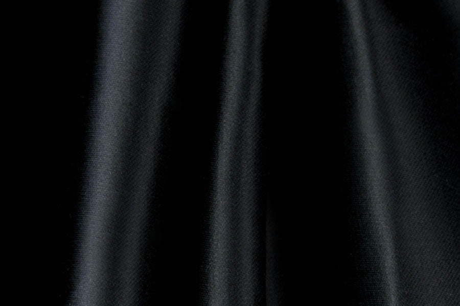 Black Gleaming Viscose Satin Blend (Made in Italy)