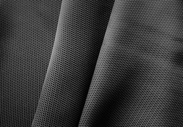 Jet Black Viscose Birds-Eye Piqué  (Made in Italy)