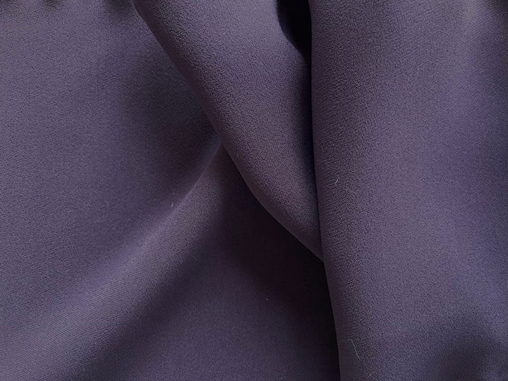 Preciously Delicious Plum Stretch Viscose Crepe (Made in Italy)
