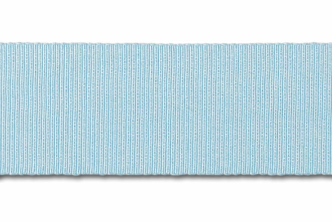 Sky Blue Rayon Petersham Grosgrain Ribbon (Made in Japan)