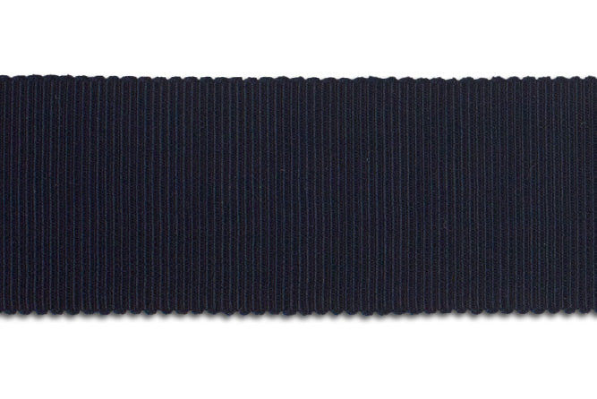 Dark Navy Rayon Petersham Grosgrain Ribbon (Made in Japan)