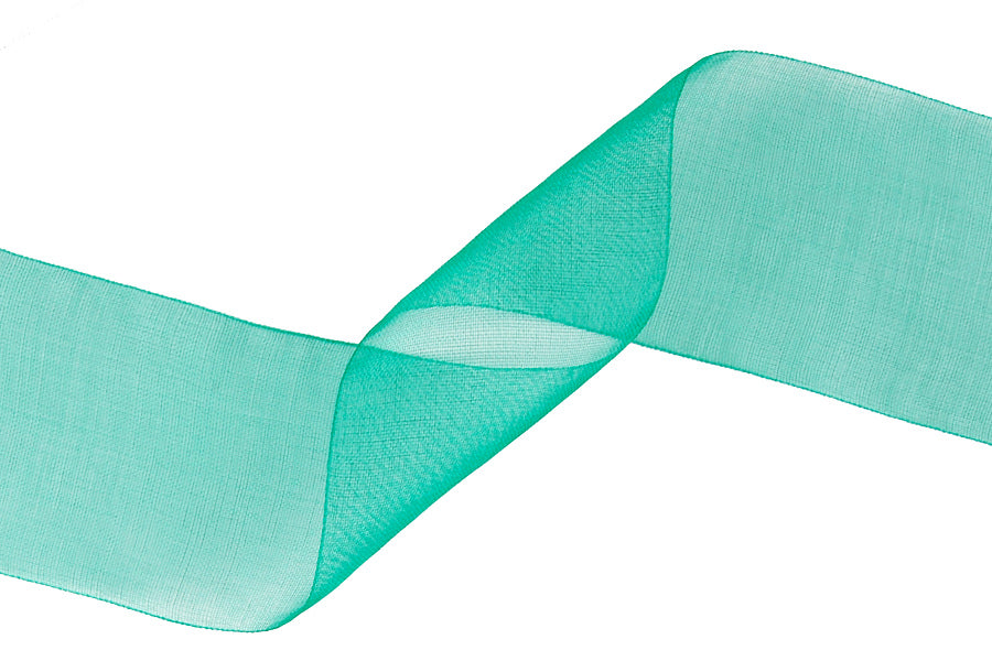1 1/2" Green Sheer Ribbon