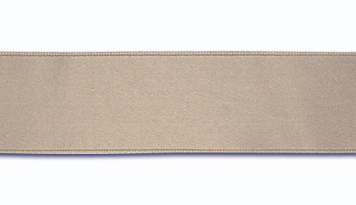 Taupe Double-Faced Silk Satin Ribbon