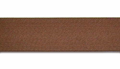 Brown Double-Faced Silk Satin Ribbon