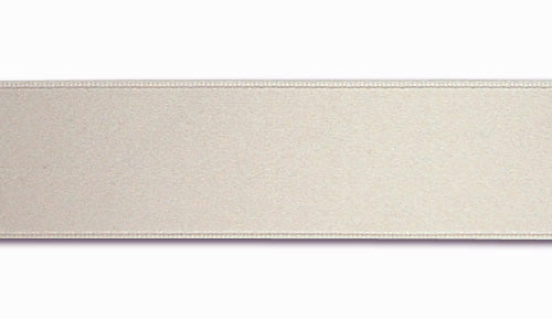 Shell Grey Double-Faced Silk Satin Ribbon
