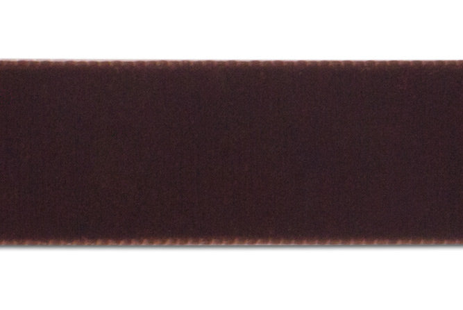 Stretch Cuban Brown Nylon Velvet Ribbon (Made in Switzerland)