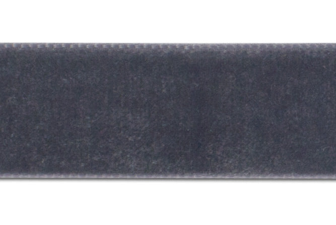 Double-Faced Pewter Nylon Velvet Ribbon (Made in Switzerland)