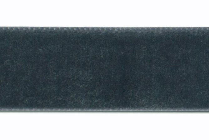 Stretch Raven Grey Nylon Velvet Ribbon (Made in Switzerland)