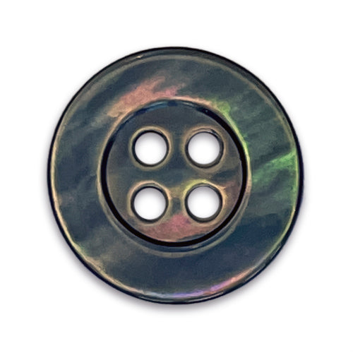 Handsome Charcoal Grey 4-Hole Shell Button Shell Button