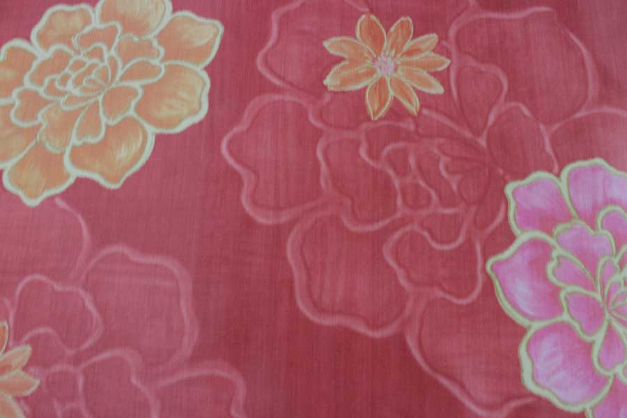 Silk Fabric, Floating Water Lilies Silk Taffeta (Made in Italy