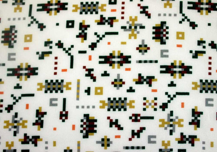 Fern Green Pixelated Minecraft Forest Silk Crepe De Chine