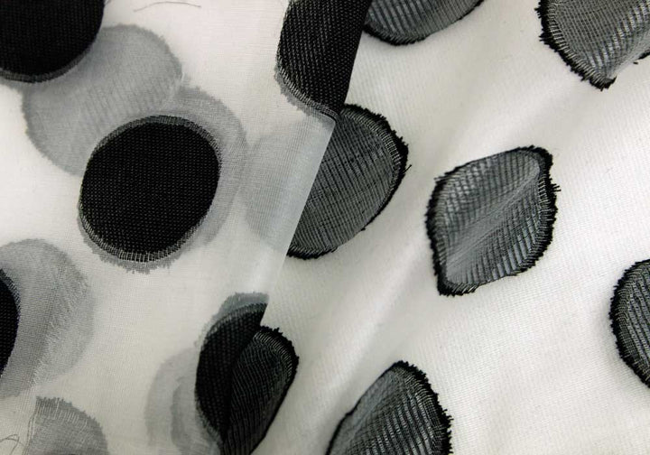 Metallic Full Black Moon Silk Organza