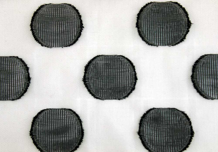 Metallic Full Black Moon Silk Organza