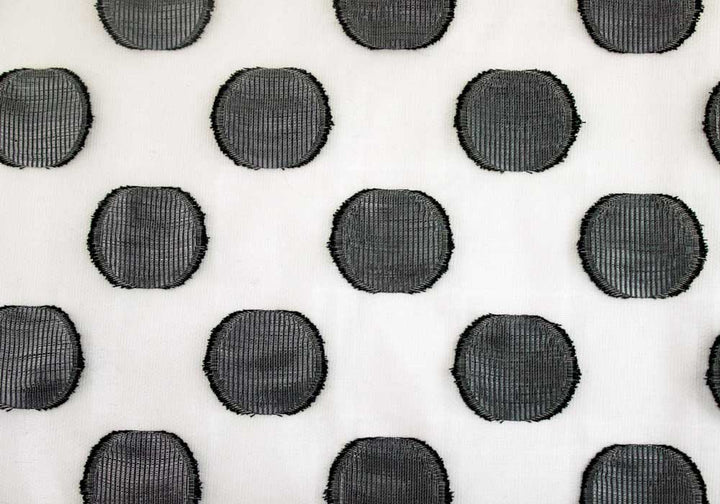 Metallic Full Black Moon Silk Organza