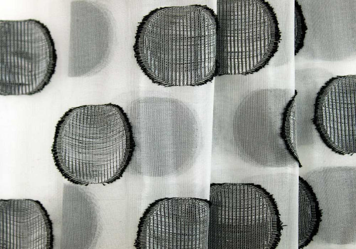 Metallic Full Black Moon Silk Organza