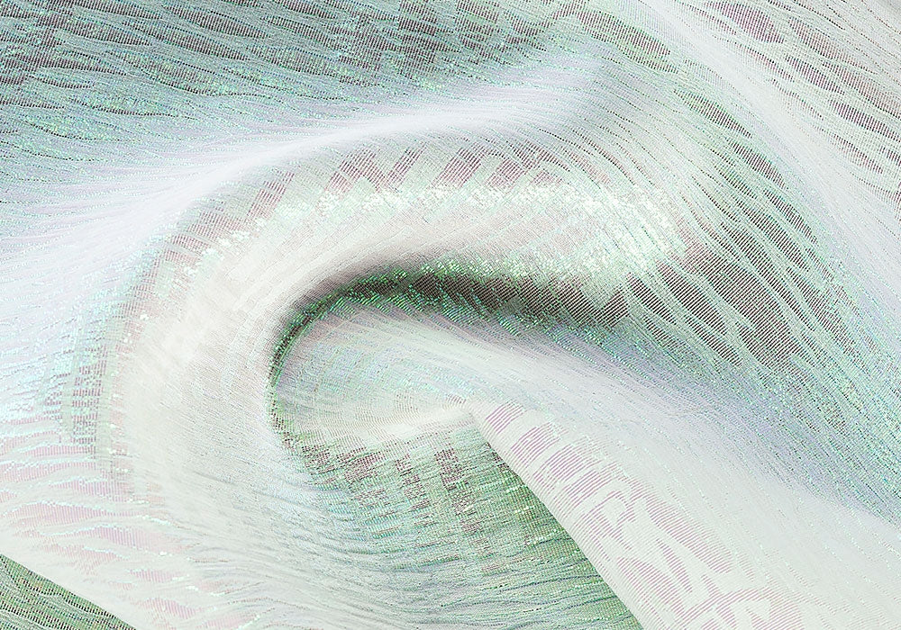 Silk Fabric, Gossamer Iridescent Fairy Wings Textured Silk