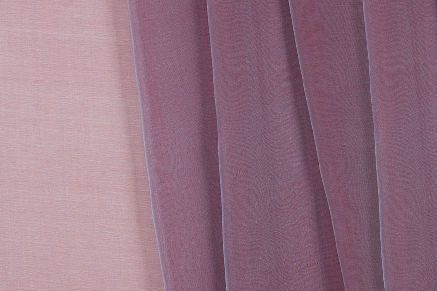 Iridescent Mauve Silk Chiffon