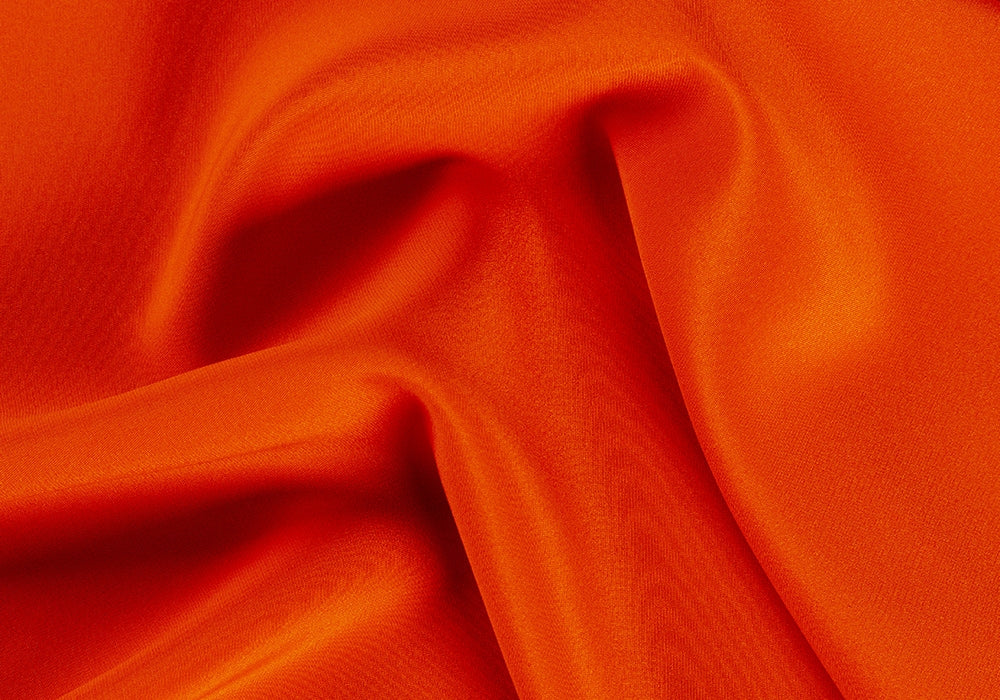 Risque Orange 3-Ply, 30mm Stretch Silk Crepe