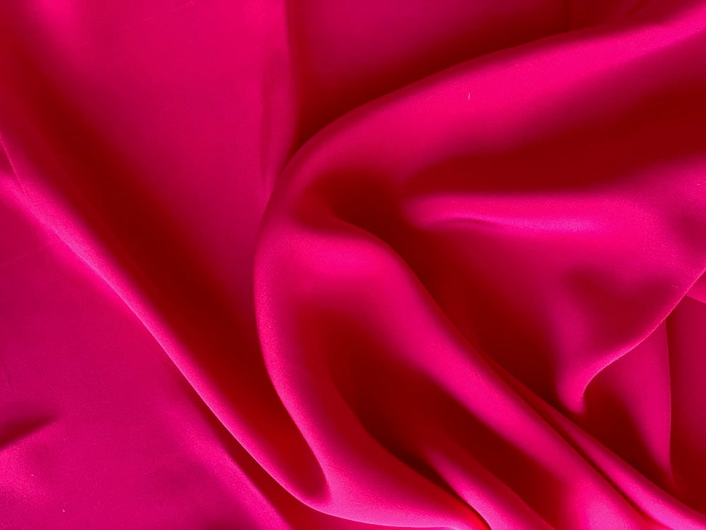Tropical Hot Pink 4-Ply Crepe Back Silk Satin