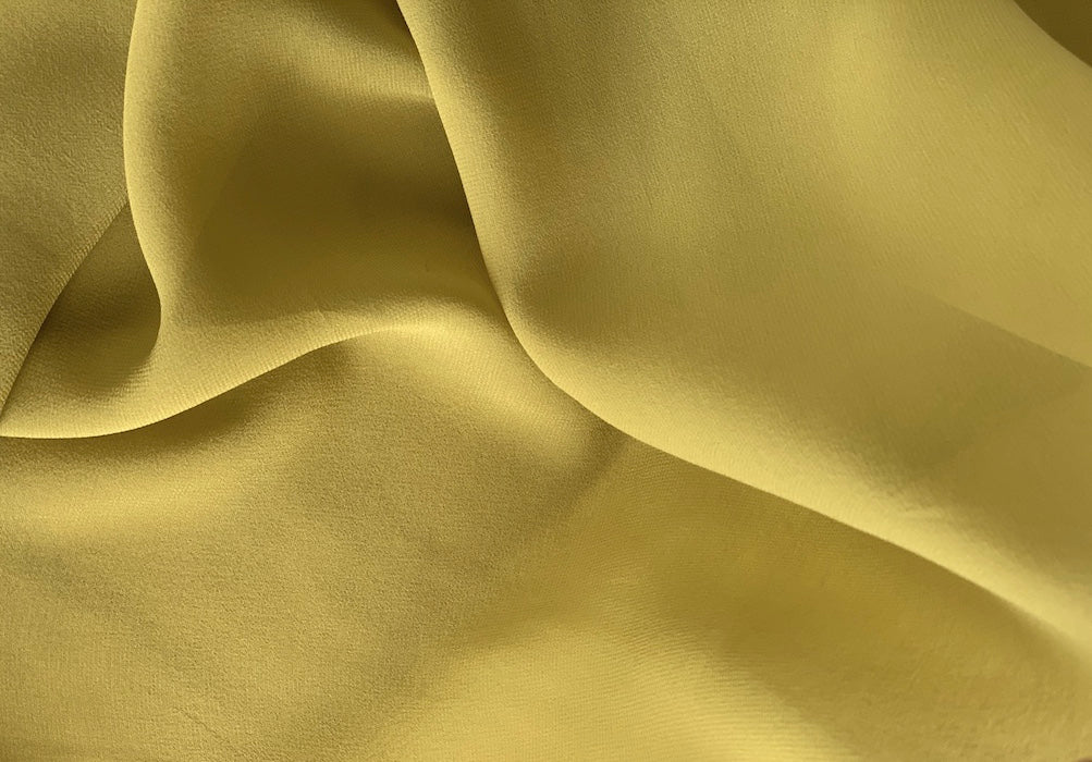 Golden Ocher Silk Georgette (Made in Italy)