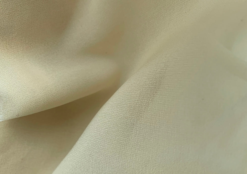 Pale Lemon Silk Chiffon (Made in Italy)