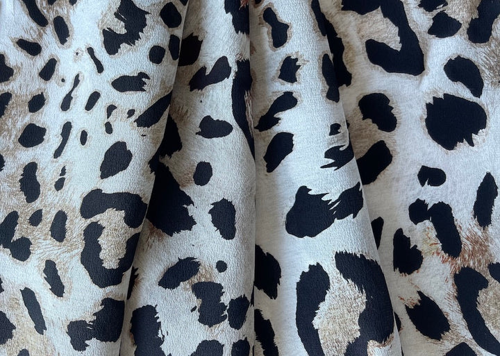 Classic D&G Leopard Silk Crepe De Chine (Made in Italy)