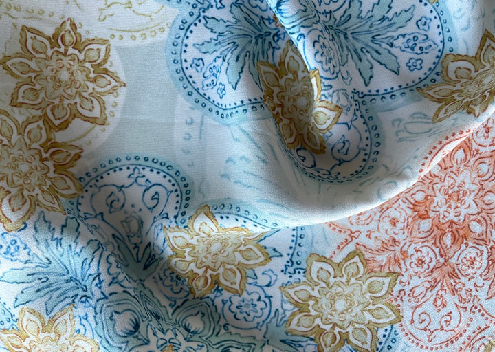 Luigi Verga Exquisite Boho Silk Crepe (Made in Italy)