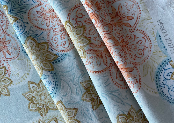 Luigi Verga Exquisite Boho Silk Crepe (Made in Italy)