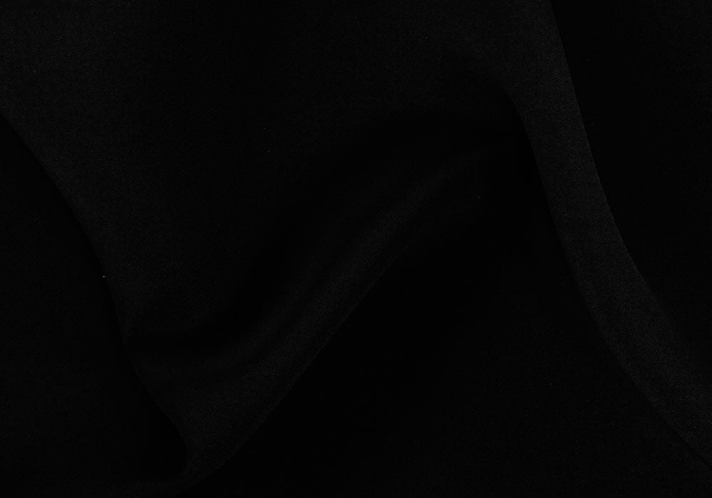 Sophisticated Black Silk Crepe (Made in Italy)