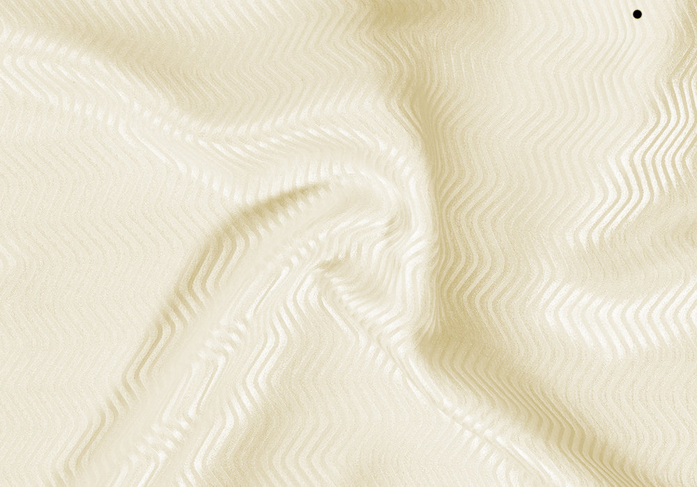 Ivory Ripples Silk Jacquard (Made in Italy)