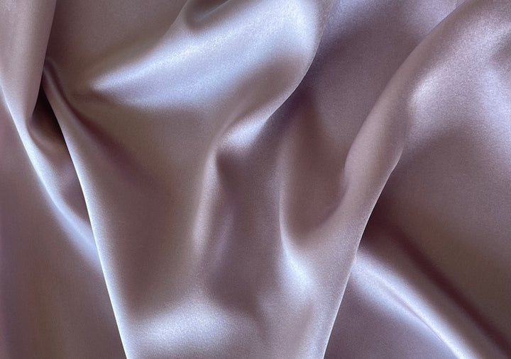 Sweetly Lustrous Lilac Stretch Silk Satin Charmeuse (Made in Italy)