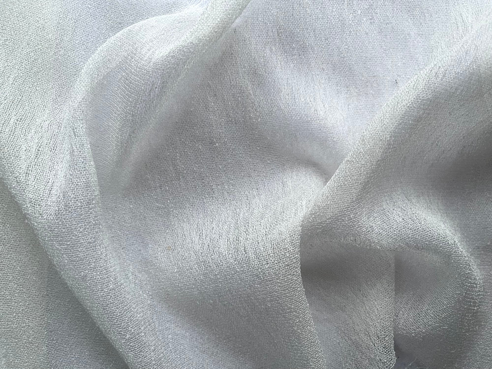 Soft Cloud White Silk & Cotton Netting (Made in Italy)