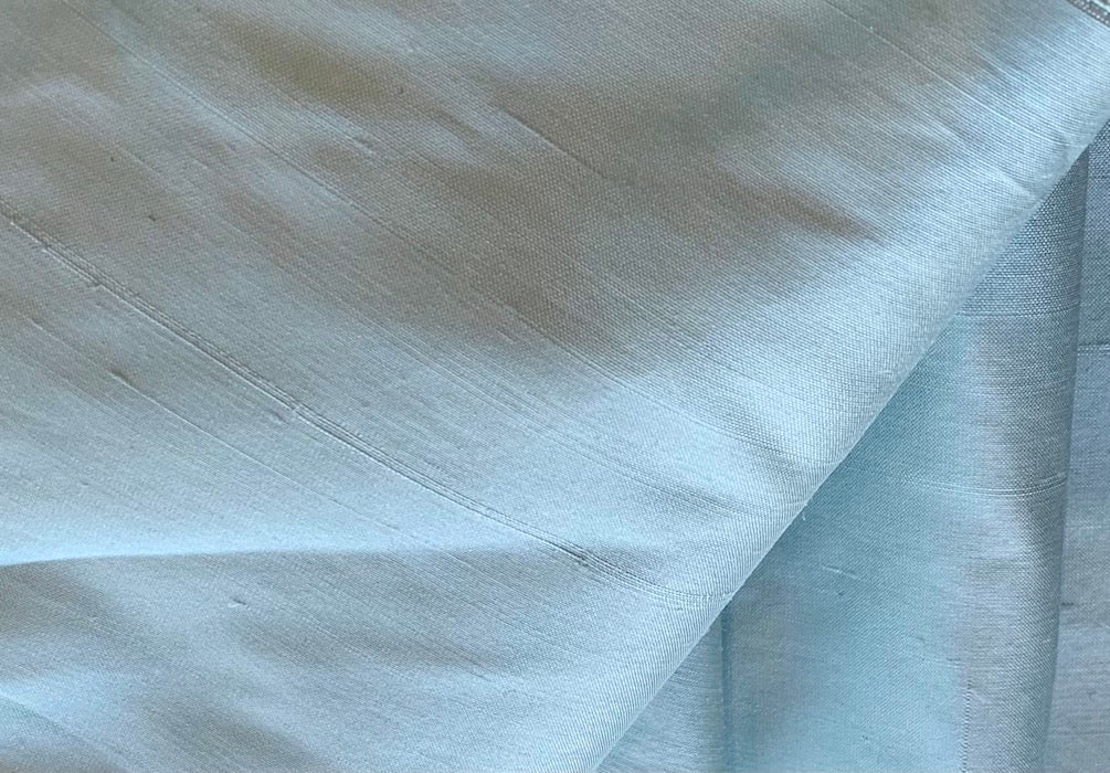 Iced Aqua Crisp Silk Shantung