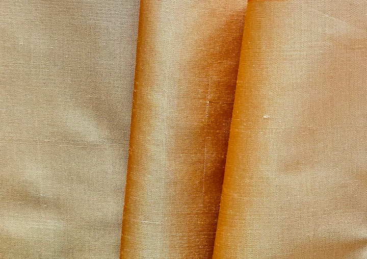 Sunrise Tangerine Crisp Silk Shantung