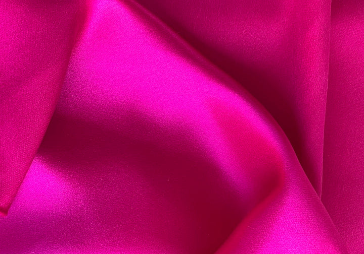 4mm Double-Faced Brililant Fuschia 4-Ply Silk Satin Charmeuse (Made in Italy)