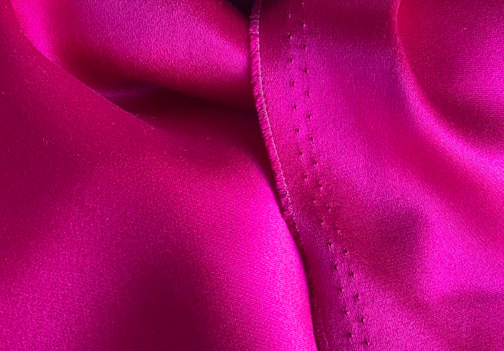 4mm Double-Faced Brililant Fuschia 4-Ply Silk Satin Charmeuse (Made in Italy)