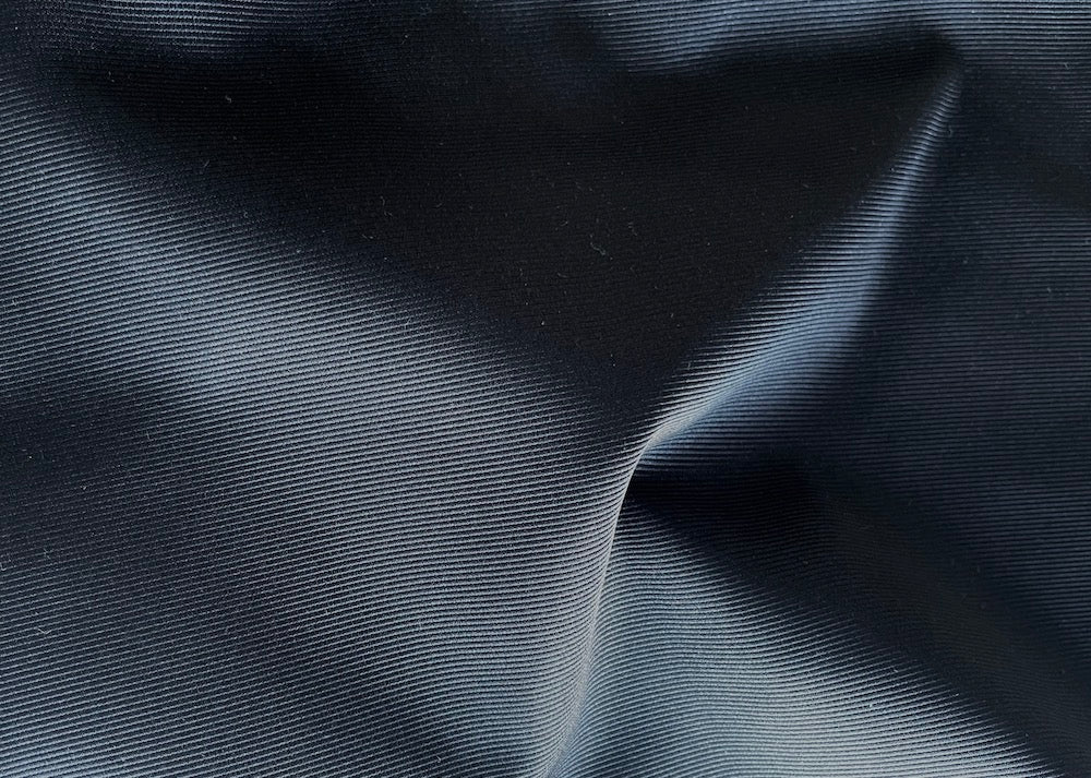 Silk Fabric, Finest Midnight Black Silk Faille (Made in Italy