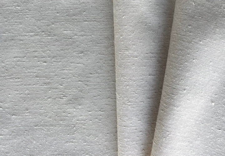 Matte Chalked Bone Silk Linen (Made in Italy)