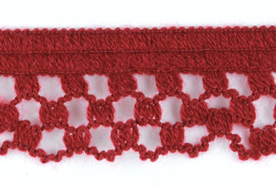 1" Garnet Wooley Stretch Lace
