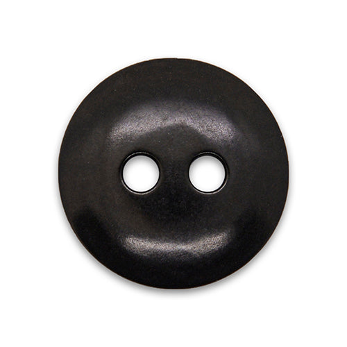 2-Hole Black Corozo Button (Made in Italy)